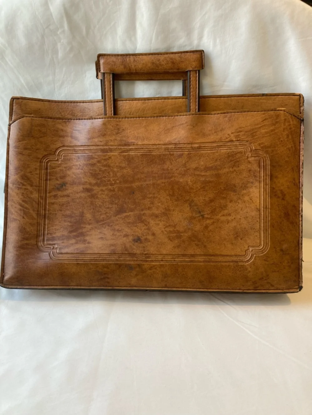 Vintage Leather McMillan Briefcase Portfolio Laptop Carrier Travel Office Bag